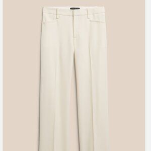 Banana Republic Cream Lido Wide Leg Wool Pants